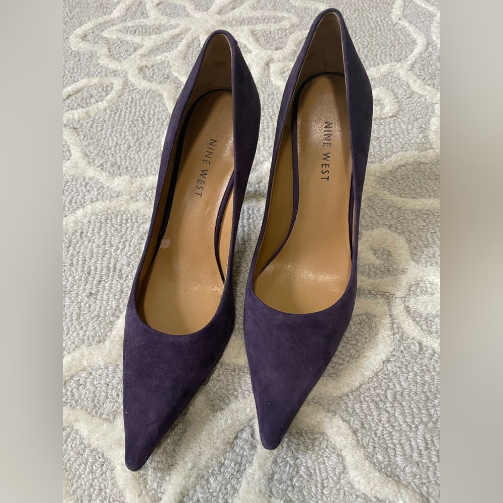Nine West purple pointy toe heels